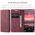Pikkukuva 3 / 6: CASEME Retro Lompakkokotelo Samsung Galaxy S25 Edge Red