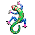 Pikkukuva 1 / 3: Gecko Lizard -seinätarra puutarhakoriste 14x21.8x0.8cm Green