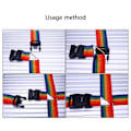 Miniatyrbillede 3 af 6: Tyverisikringsstrop til bagagekuffert Password Safe Lock - Pride Multicolor