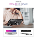 Pikkukuva 2 / 7: iPhone 14 Iskunkestävä TPU+PC Kickstand Puhelinkotelo Autoon kiinnitettävä metallilevy - musta Black