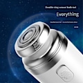 Miniatyrbild 2 av 11: Mini Portabel Electrisk Rakapparat 2 i 1 Näshår Razor Trimmer Svart