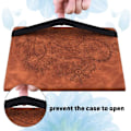 Miniatyrbillede 7 af 10: Til iPad 10.9 (2022) Tabletetui Cover Blomsterprægning - Brun Brown