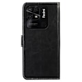 Miniatyrbillede 6 af 6: Til Xiaomi Redmi 10C Crazy Horse Texture Telefontaske Black