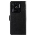 Pikkukuva 6 / 6: Xiaomi Redmi 10C Crazy Horse Texture -puhelinkotelolle Black