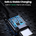 Pikkukuva 5 / 7: UGREEN 2m 100W pikalatausjohto kaapeli USB-C datakaapeli vääntynyt Black