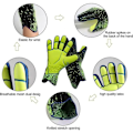 Miniatyrbilde 4 av 5: 1 par Tykke Latex Palm Keeperhansker Anti-skli fotballtrening - størrelse 6 Green