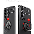 Miniatyrbillede 10 af 11: Samsung Galaxy A33 5G Finger Ring Kickstand (Built-in Metal Sheet) Case Black