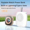 Miniatyrbillede 6 af 10: S3 Type-C/iP kablet 5000mAh bærbar mobiltelefon strømbank White