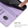 Pikkukuva 9 / 9: Motorola Edge 60 5G / 60 Fusion 5G Suojakotelot Lompakko Teline Retrokuvio Nahkainen Purple