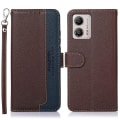 Miniatyrbillede 1 af 7: KHAZNEH telefoncover til Motorola Moto G53 5G/G23 4G/G13 4G - Brun/Blå Brown