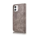 Pikkukuva 4 / 9: DG.MING iPhone 12 Mini Split Läder Plånboksfodral - Grå Grey