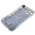 Pikkukuva 3 / 7: iPhone 15 TPU Kuori Elektroplating Rypistynyt Epätasainen Puhelimen Suojakotelo - Sininen Blue