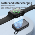 Miniatyrbillede 5 af 9: Trådløs oplader Powerbank til Apple Watch Serie 7/6/5/4/3/2/1 Black