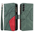 Miniatyrbillede 2 af 10: KT Multifunktion Series-5 Til Samsung Galaxy A14 Telefontaske - Grøn Green