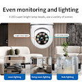 Miniatyrbillede 4 af 10: Hjemmesikkerhedskamera Lyspære Bevægelsesdetektion WiFi CCTV IP-lyd tovejs White