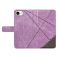 Miniatyrbillede 6 af 9: Pungcover til iPhone 16e – Geometrisk Linje Purple