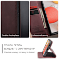 Miniatyrbillede 2 af 6: CASEME Retro tegnebog taske til Samsung Galaxy S21+ (Plus) Vinrød Wine red