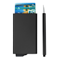 Miniatyrbillede 2 af 9: Kortetui RFID Block Kreditkort ID-kortholder Pop Up Design Black