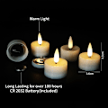 Miniatyrbillede 5 af 9: 12 stk LED lys batteri Elektronisk lys - Varmt hvidt lys White