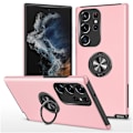 Miniatyrbillede 1 af 7: Samsung Galaxy S25 Ultra Fingerring Kickstand Hybrid Taske Pink