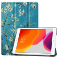 Pikkukuva 2 / 8: Apple iPad 10.2 (2019) Pattern PU kolminkertainen jalusta tablettikotelo - Kukka Multicolor