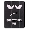 Miniatyrbillede 4 af 11: Tri-fold Stand Case for iPad 10.9 (2022) Tablet Cover Pen Holder - Don't Touch Me Black