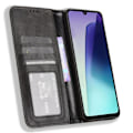 Miniatyrbilde 7 av 7: Etui med lommebok og stativ for Xiaomi Redmi 14C - Retro, svart Black