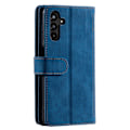 Miniatyrbillede 10 af 10: Til Samsung Galaxy S24 FE Etui med Lynlåslomme og 9 Kortlommer i PU-læder – Blå Blue