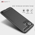 Miniatyrbillede 3 af 9: Carbon Fiber Texture TPU Cover for Xiaomi Mi 11 Black