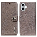 Miniatyrbild 1 av 8: KHAZNEH för iPhone 16 Plus Plånboksfodral - Coffee Beige