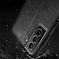 Miniatyrbillede 2 af 6: Litchi Texture Soft TPU Taske til Samsung Galaxy S22 - Sort Black