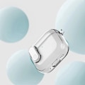 Pikkukuva 7 / 10: AirPods 4 -kuulokekotelolle Snap Switch jääkristallikirkas kuori - läpinäkyvä Transparent