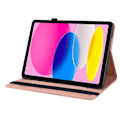 Miniatyrbild 3 av 11: Apple iPad 10.9 2022 Vikbart fodral korthållare Fjäril - Rosa Rosa