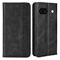 Miniatyrbillede 1 af 6: Til Google Pixel 8a Stand Phone Case Fuld Protection Pung Cover - Sort Black
