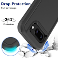 Miniatyrbillede 3 af 6: Til Google Pixel 9a Etui 2 i 1 PC + TPU Stødsikkert Cover Sort Black
