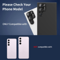 Miniatyrbild 6 av 7: ENKAY Kamera Lins Skydd till Samsung Galaxy S24 Ultra Aluminiumlegering + Härdat Glas Svart