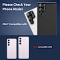 Miniatyrbillede 6 af 7: ENKAY Til Samsung Galaxy S24 Ultra Kamera Linsebeskytter Aluminiumslegering + Hærdet Glas Black