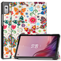 Miniatyrbillede 1 af 9: Til Lenovo Tab M9 Trifoldet Stativdæksel - Butterflies Multicolor