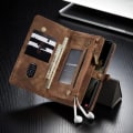 Miniatyrbild 3 av 11: CASEME Samsung Galaxy S21 Retro läder plånboksfodral - Brun Brun