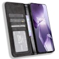 Miniatyrbilde 2 av 7: For OnePlus 13R Deksel Lommebok Deksel Telefon Deksel Retro - Svart Black