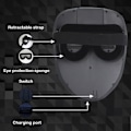 Pikkukuva 5 / 11: RGB LED Mask Gesture Face-Changing Glowing Mask Halloween Party Black