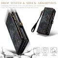 Miniatyrbillede 10 af 11: CASEME til Samsung Galaxy A34 5G 2-i-1 tegnebog taske - Sort Black