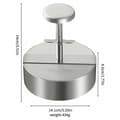 Miniatyrbillede 8 af 8: Burgerpresser 14 cm i rustfrit stål med fjeder og aftagelige dele Silver