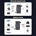 Miniatyrbillede 10 af 11: 6-i-1 Bluetooth 5.1 lydadapter RX/TX-tilstande USB TF-kort IR-fjernbetjening Black