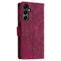 Miniatyrbillede 2 af 7: Til Samsung Galaxy A26 tegnebogscover Cover Shell Mandala Blomstermønster Red