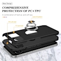 Miniatyrbillede 4 af 7: Til Google Pixel 9 Pro XL Fingerring Kickstand Hybrid Taske - Sort Black