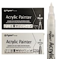 Miniatyrbillede 1 af 4: 2 stk 1 Sort 1 Hvid Akryl farvepen farvetusch til glas papir sten Black