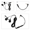Miniatyrbillede 4 af 4: Dual-head Lavalier Lapel Omnidirectional Clip-on Microphone Mic Black