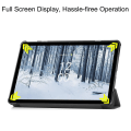 Pikkukuva 10 / 11: Nokia T21 Tri-fold Stand Wake/Sleep Cover Tablet-kotelo - Musta Black