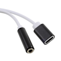Pikkukuva 3 / 4: USB typ C 3,5mm Aux Audio Laddning USB hona Port Splitter Black